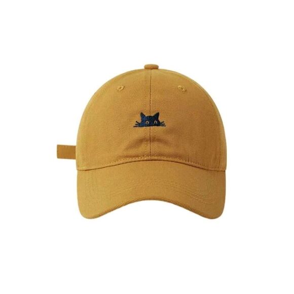 Cat Embroidered Baseball Cap - Picture 1 of 3